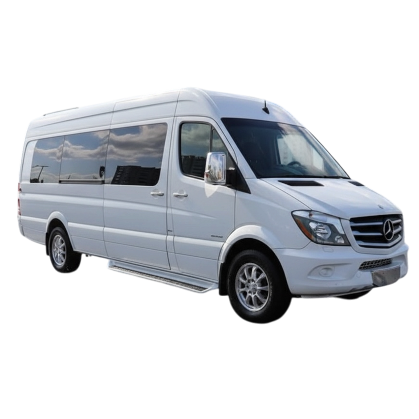 WHITE MERCEDES SPRINTER RENTAL